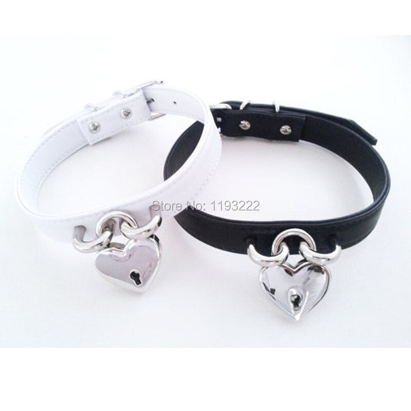 Sexy Spikes Necklace Pendant - Punk Goth Stud Leather Choker Collar