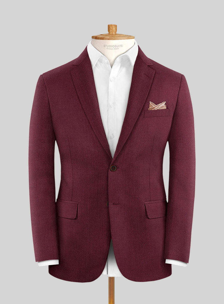 Italian Turna Wine Flannel Suit