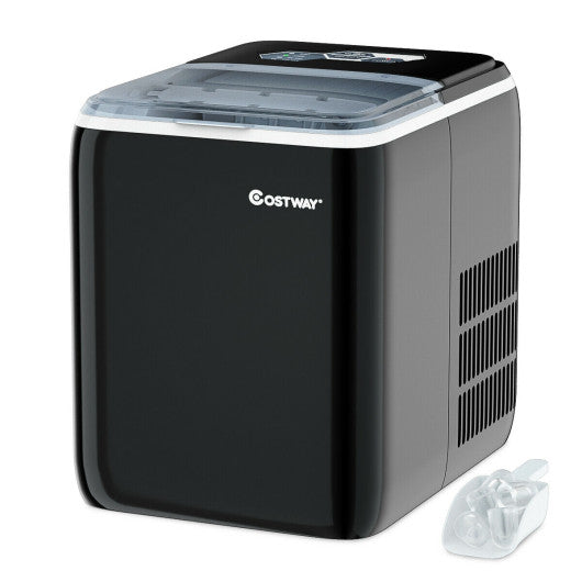 44 lbs Portable Countertop Ice Maker Machine with Scoop - Black