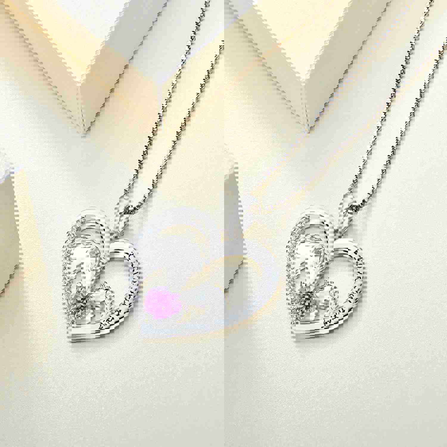 Kids Horse Necklace In Solid Sterling Silver With Changeable Birthstone