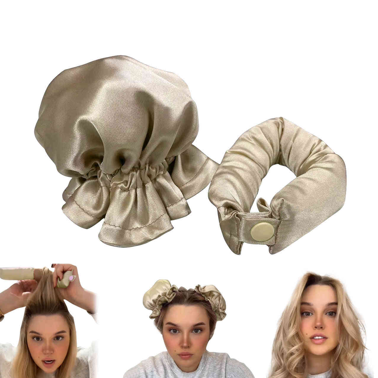 Heatless Curl Stick - No Heat Hair Curler with Cloth Cover for Easy Styling