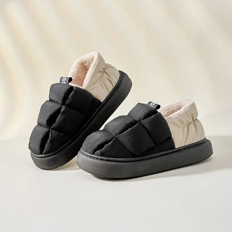 Winter Warm Cotton Slippers 2024 Waterproof Snow Boots for Indoor and Outdoor Use