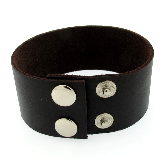 Personalized Leather Cuff Bracelet for Men - Fathers Day Gift with Engraving
