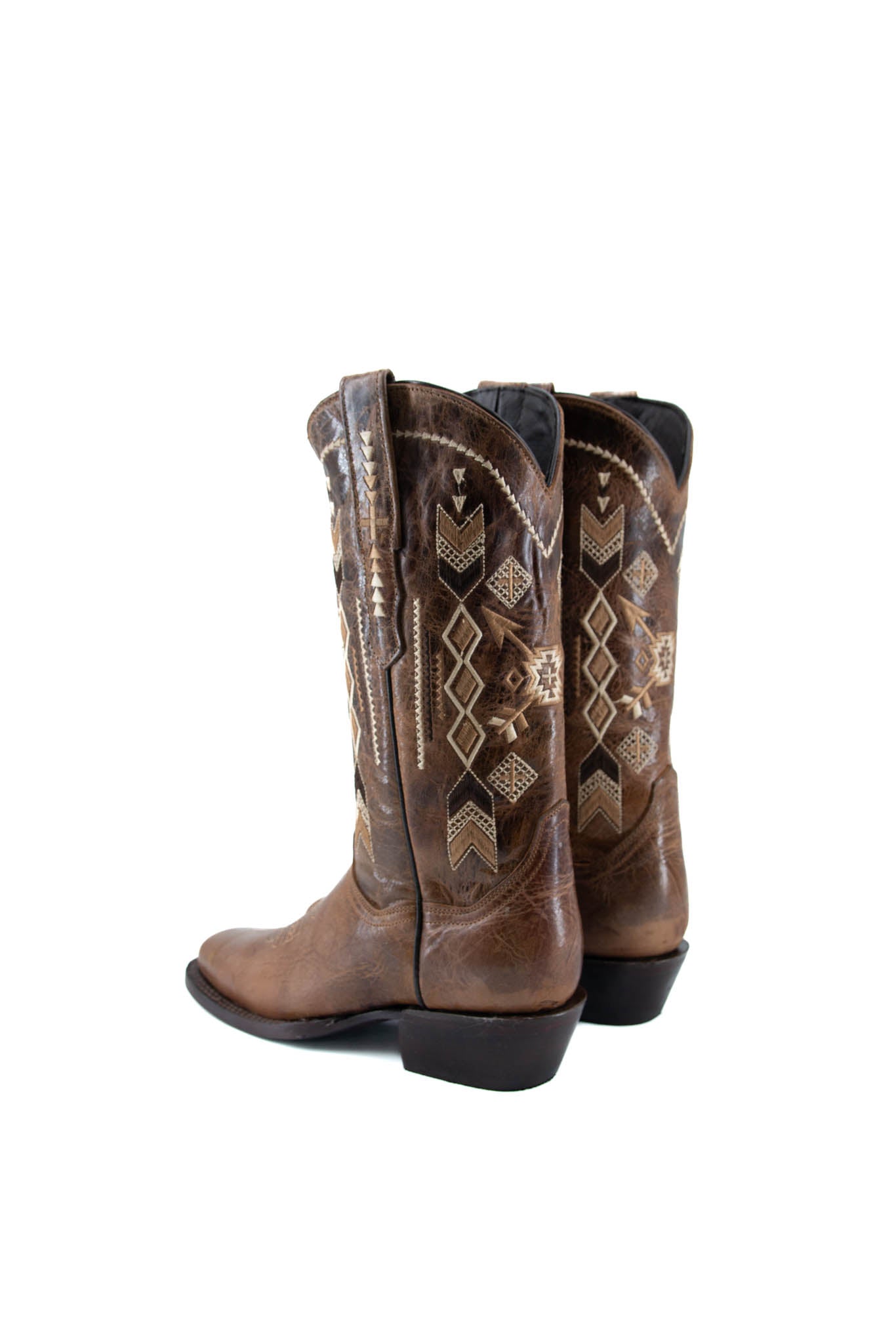 Rustic Brown Azteck Frontier Cowgirl Boot