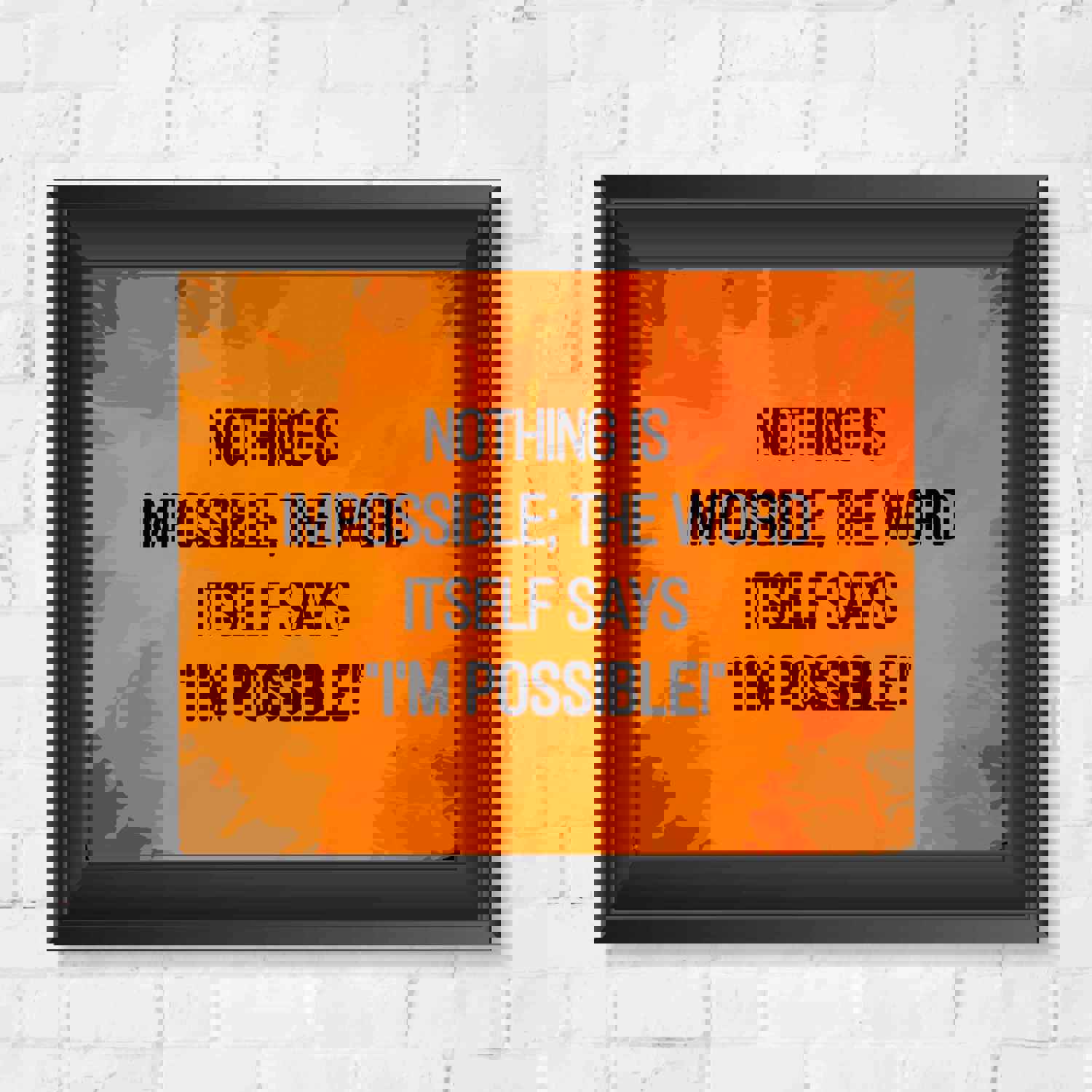 Nothing Is Impossible Inspirational Life Quotes - 10 x 8 Motivational Wall Art Print