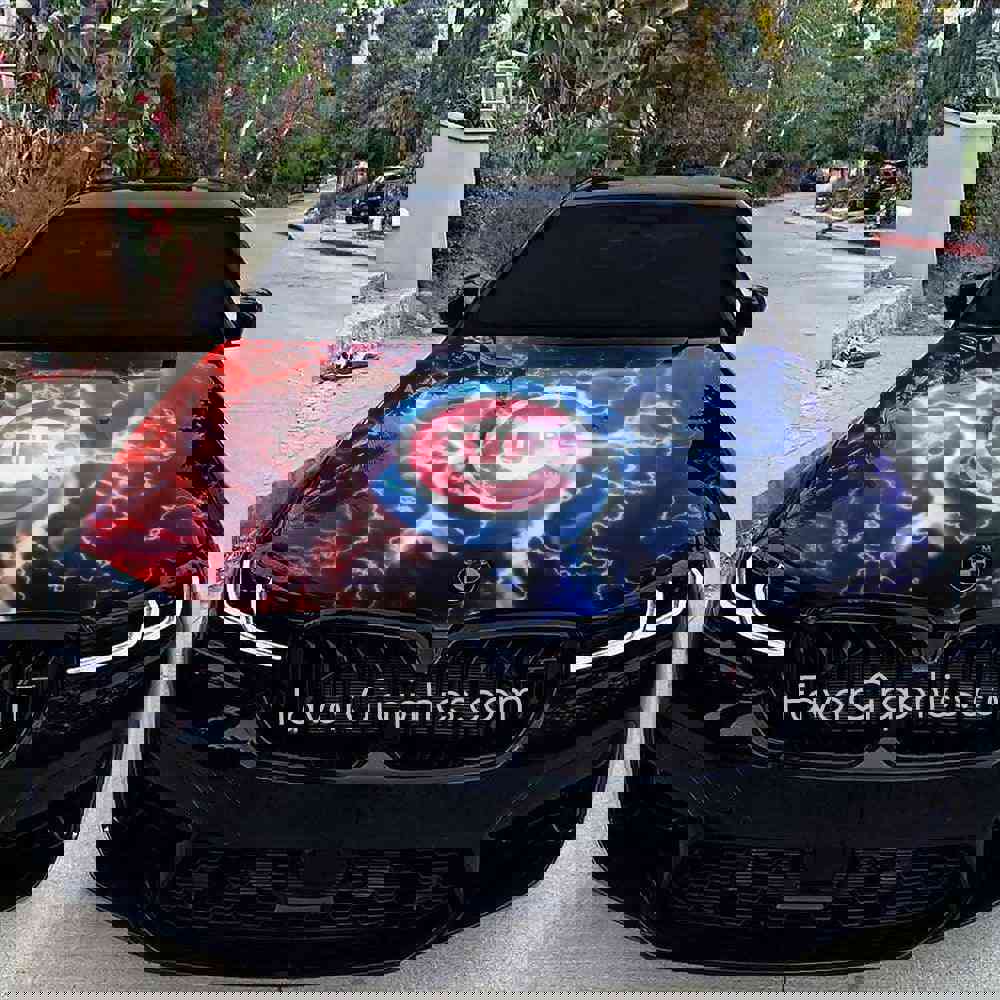 Chicago Cubs Itasha Car Vinyl Hood Wrap Decal Sticker