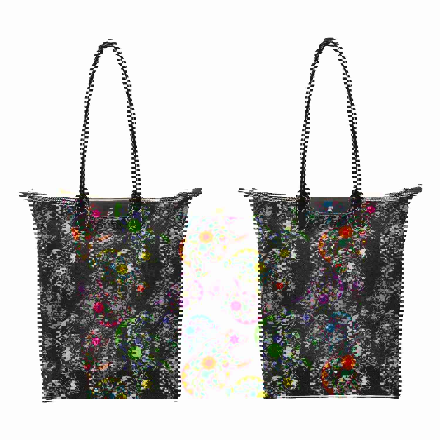 Neon Floral Bears Single-Shoulder Lady Handbag