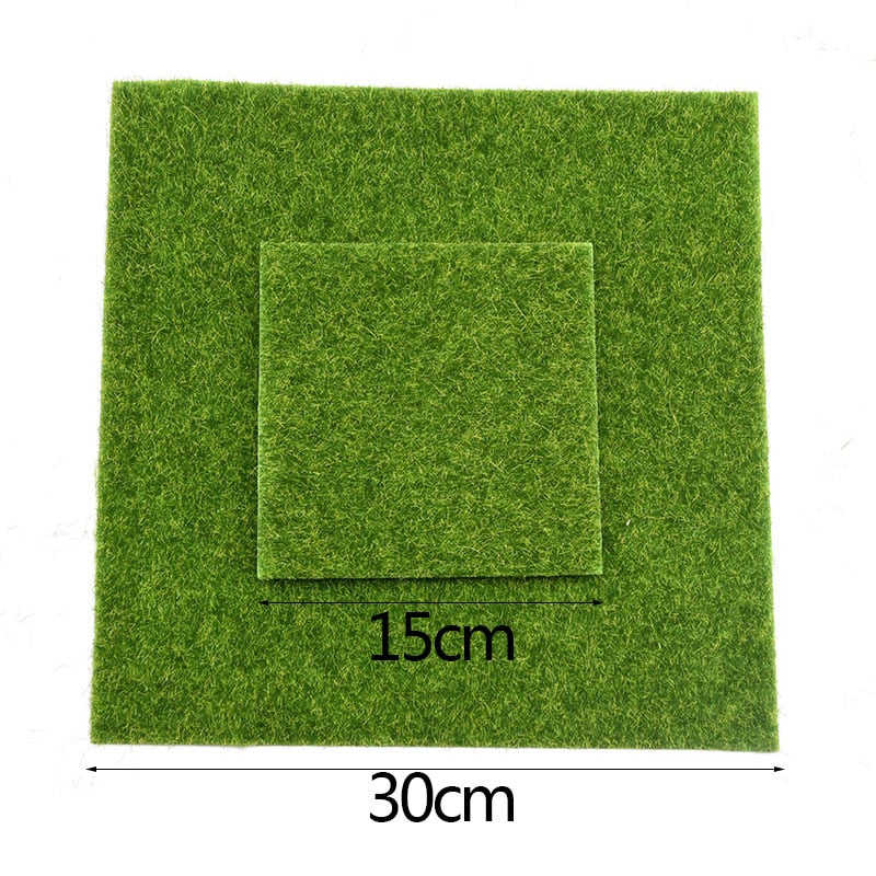 Artificial Grassland Simulation Moss Lawn Turf Fake Green Grass Mat Carpet DIY Micro Landscape Home Floor 15cm-30cm