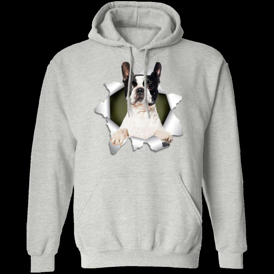 BOSTON TERRIER 3D LADIES Pullover Hoodie - 8 oz