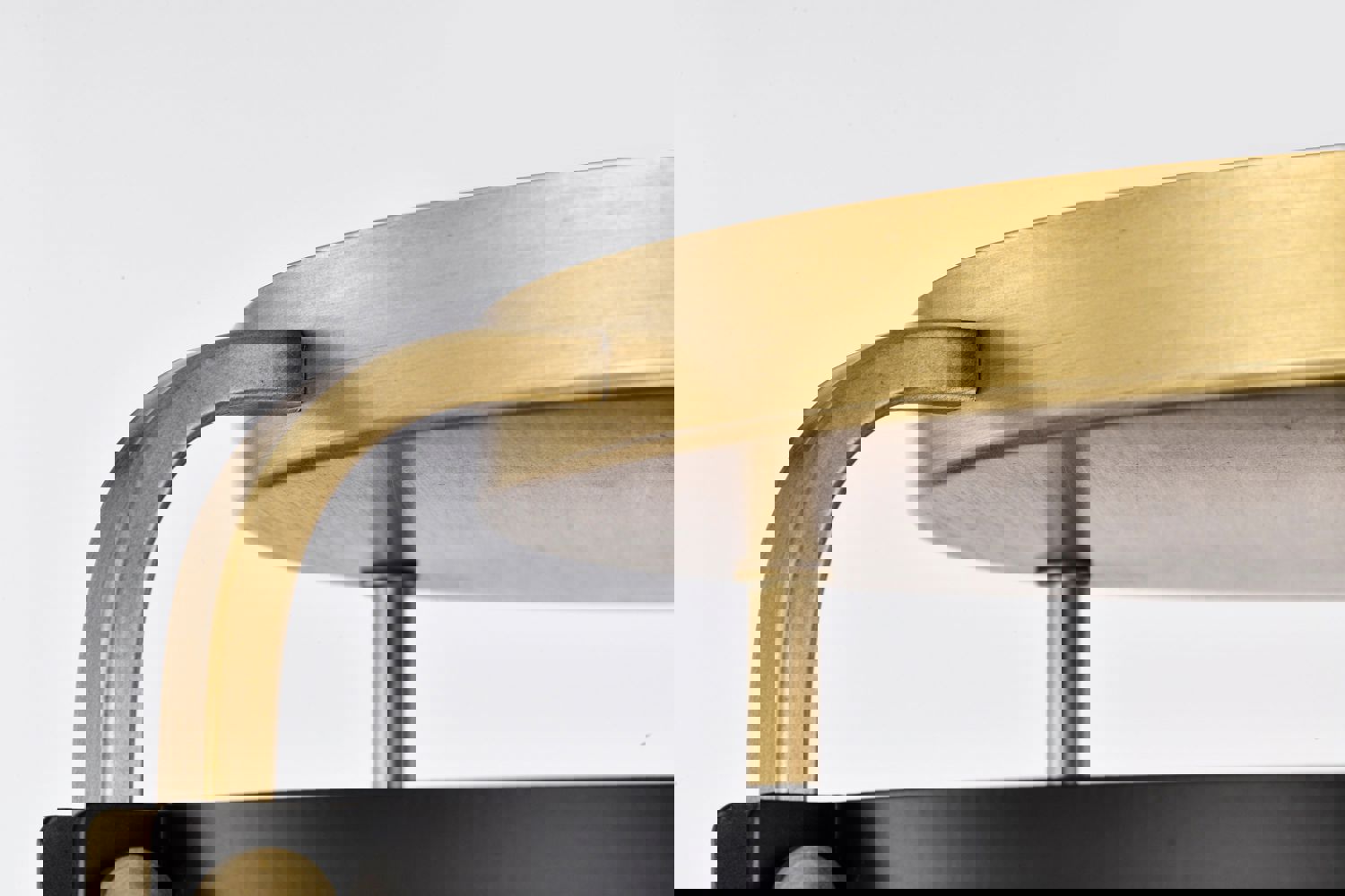 SATCO/NUVO Altos 3 Light Semi Flush 14 Inch Matte Black And Natural Brass Finish Ceiling Light