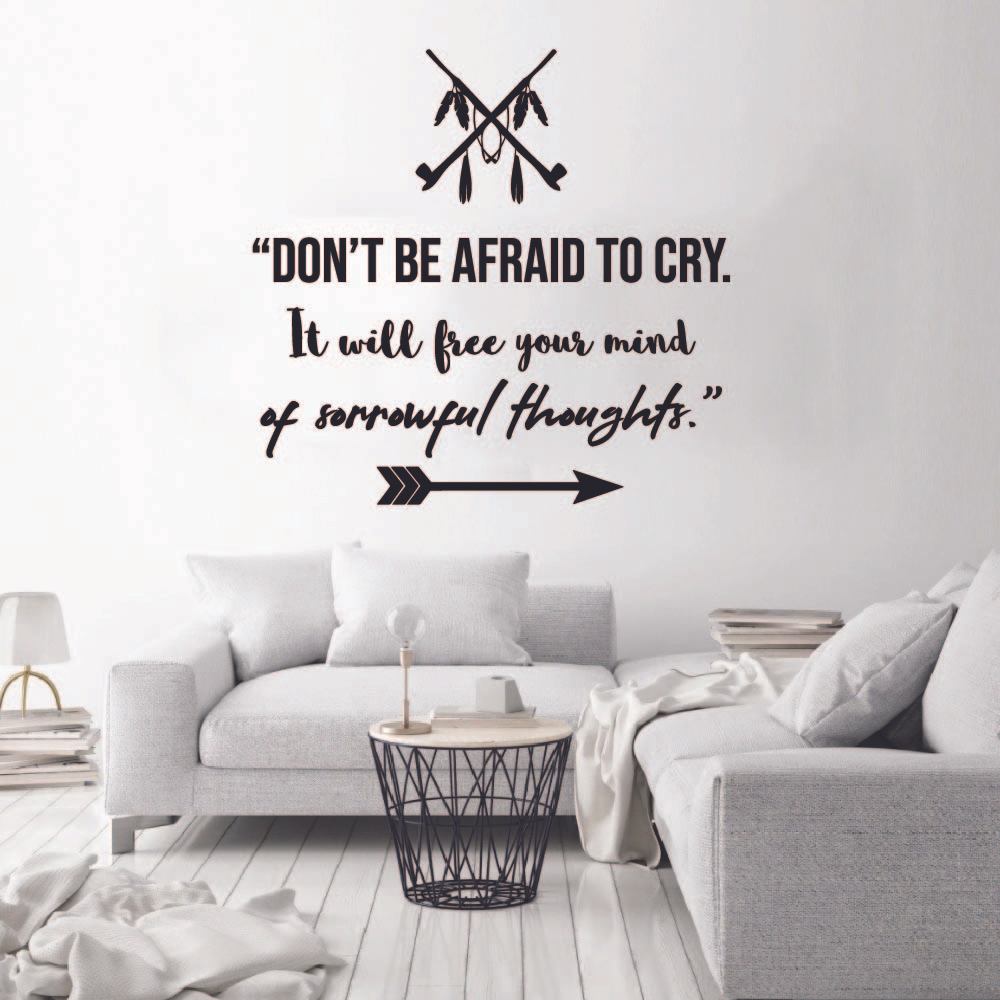 Indian Native American Wall Decal Sticker - Dont Be Afraid Quote Art