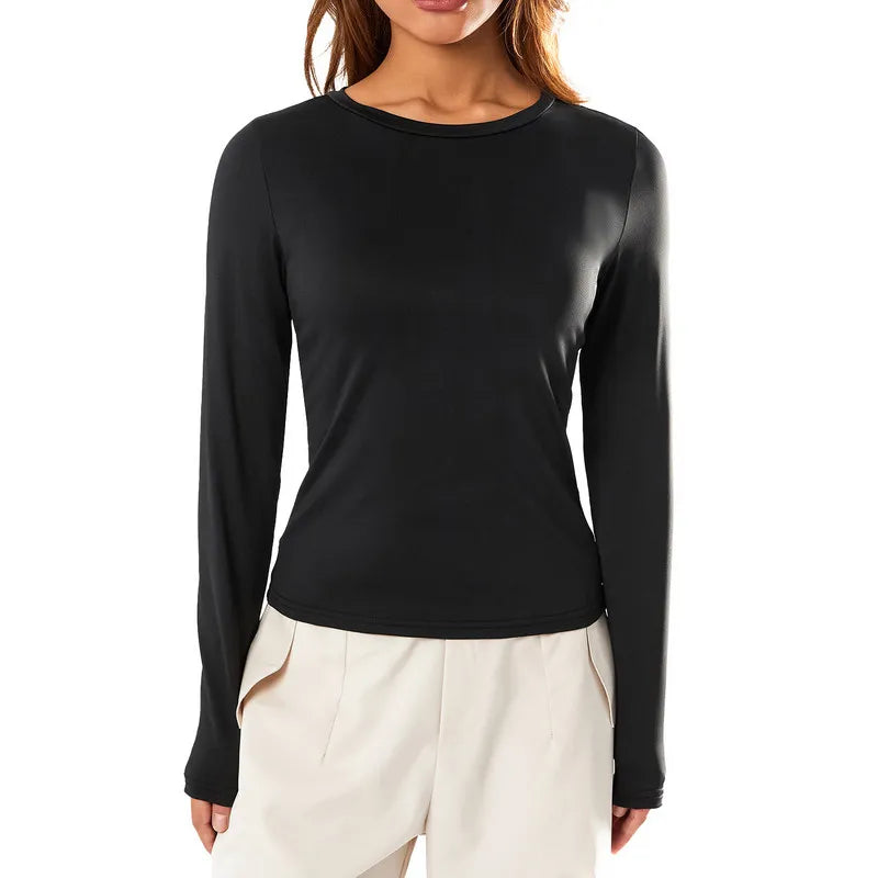 Nukty Y2K Vintage Long Sleeve T-shirt for Women - Crop Top Streetwear