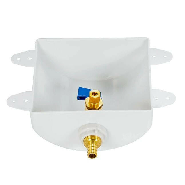 Eastman Ice Maker Outlet Box 1/2 in. Crimp PEX for Refrigerators and Water Dispensers