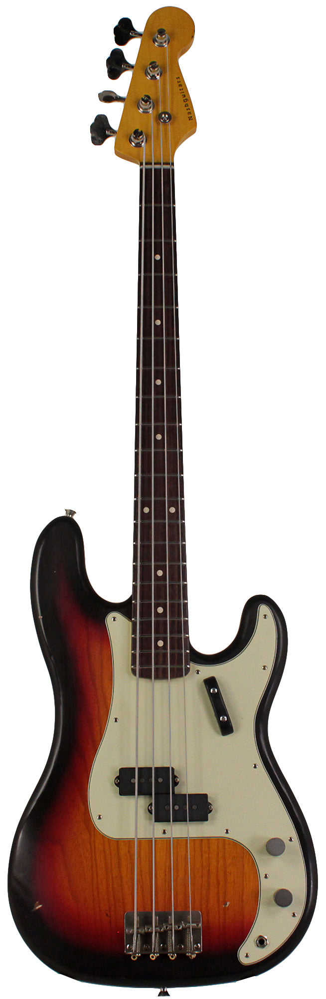 Nash PB-63 Bass Guitar, 3-Tone Sunburst, Light Aging