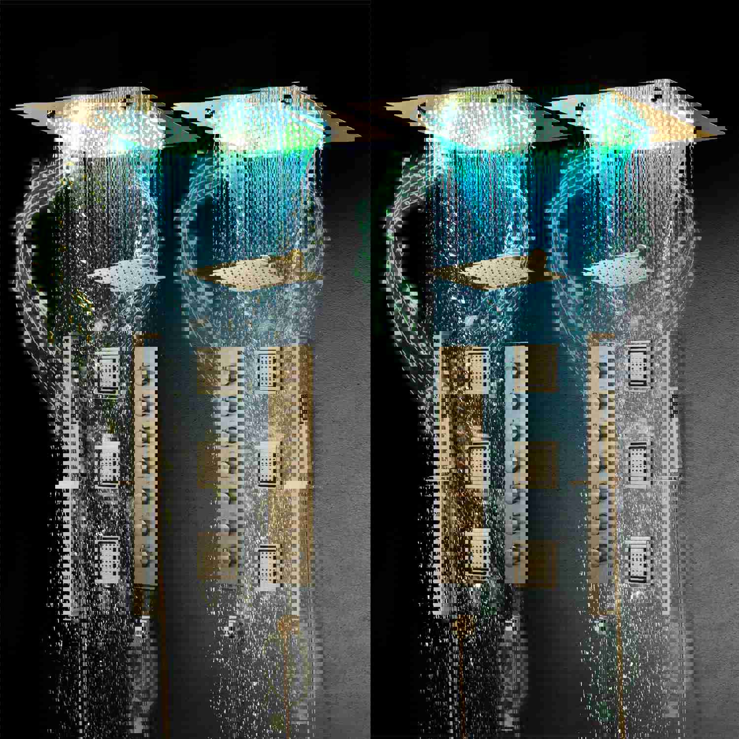 ENCORE | COMPLETE LUXURY DUAL SHOWERHEAD LED MUSIC SHOWER SYSTEM
