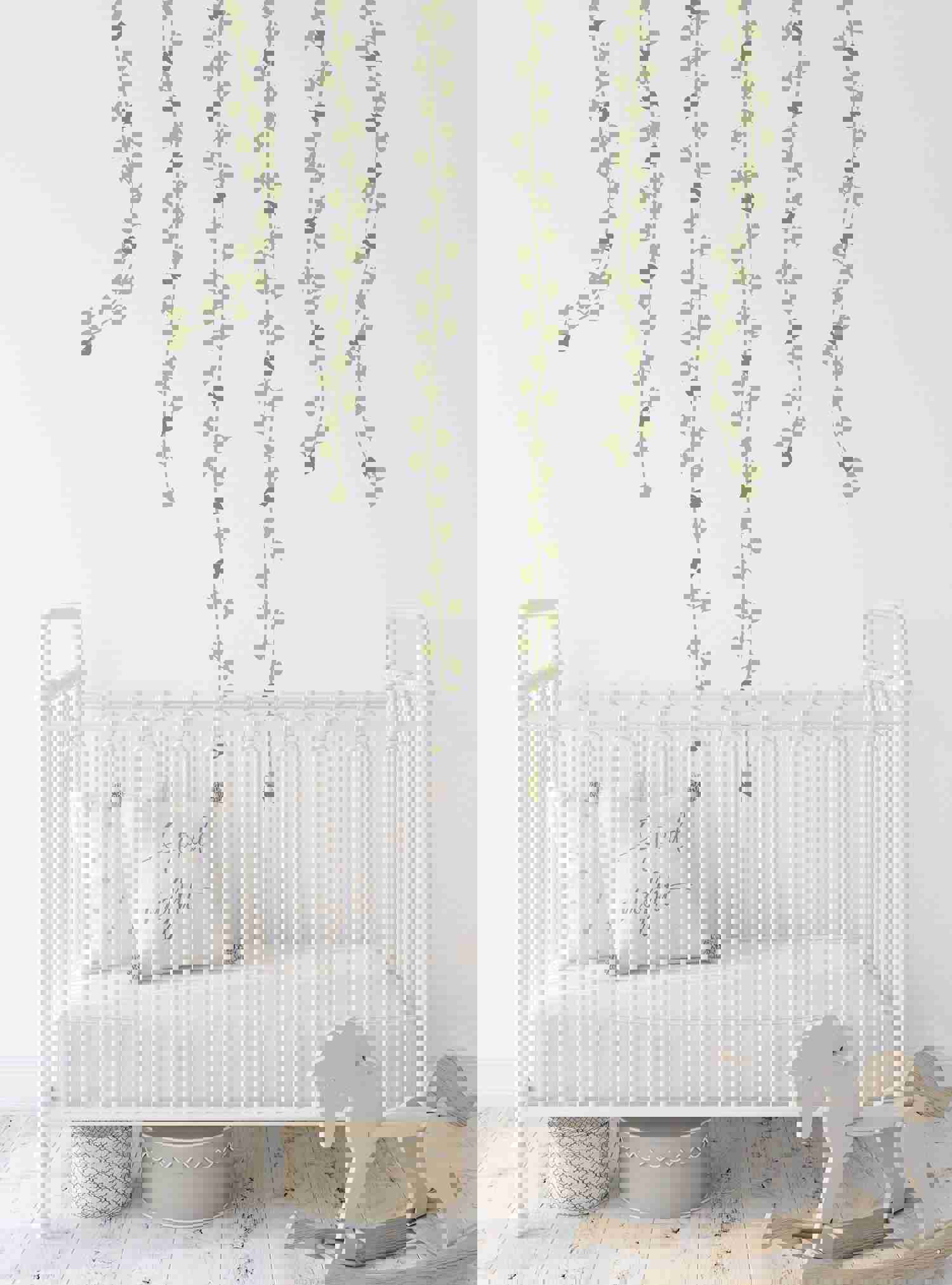 Hanging Vine Garland Wall Decal - Customizable Colors & Multiple Sizes