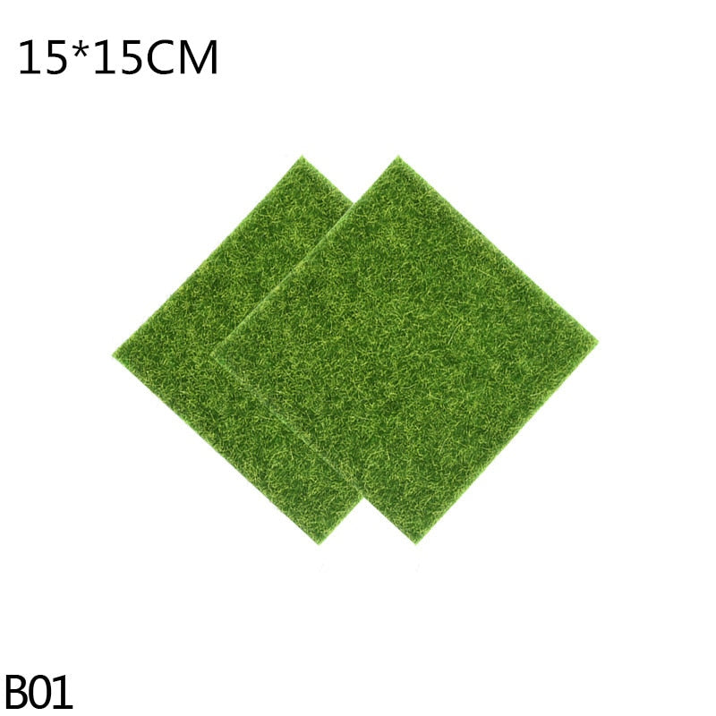 Artificial Grassland Simulation Moss Lawn Turf Fake Green Grass Mat Carpet DIY Micro Landscape Home Floor 15cm-30cm
