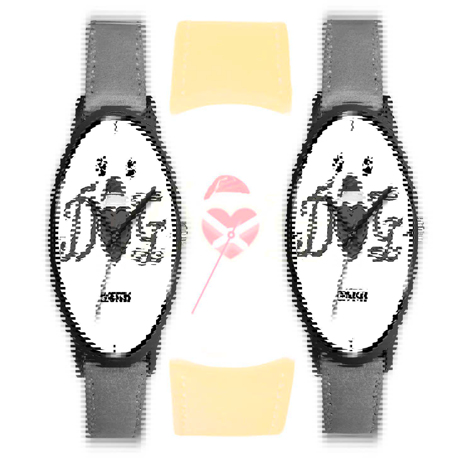 Dog Georgia Print Christmas Special Wrist Watch