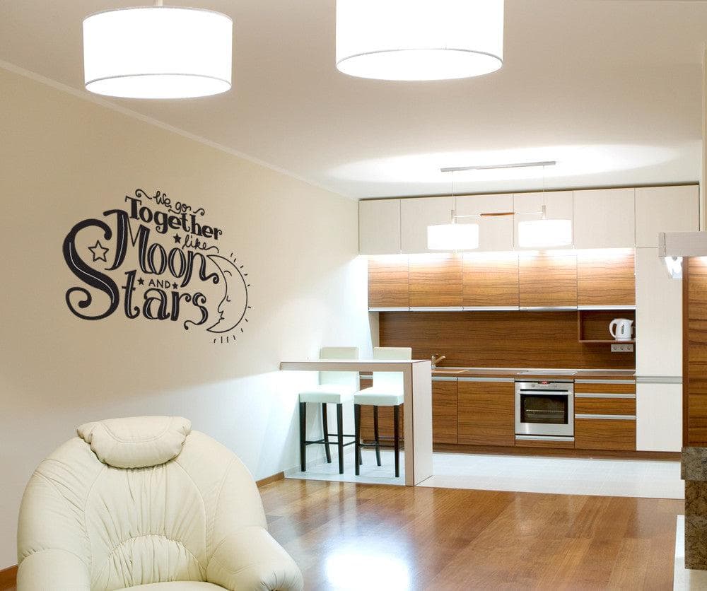 Vinyl Wall Decal Sticker Moon and Stars #OS_DC595 - Removable & Easy to Apply