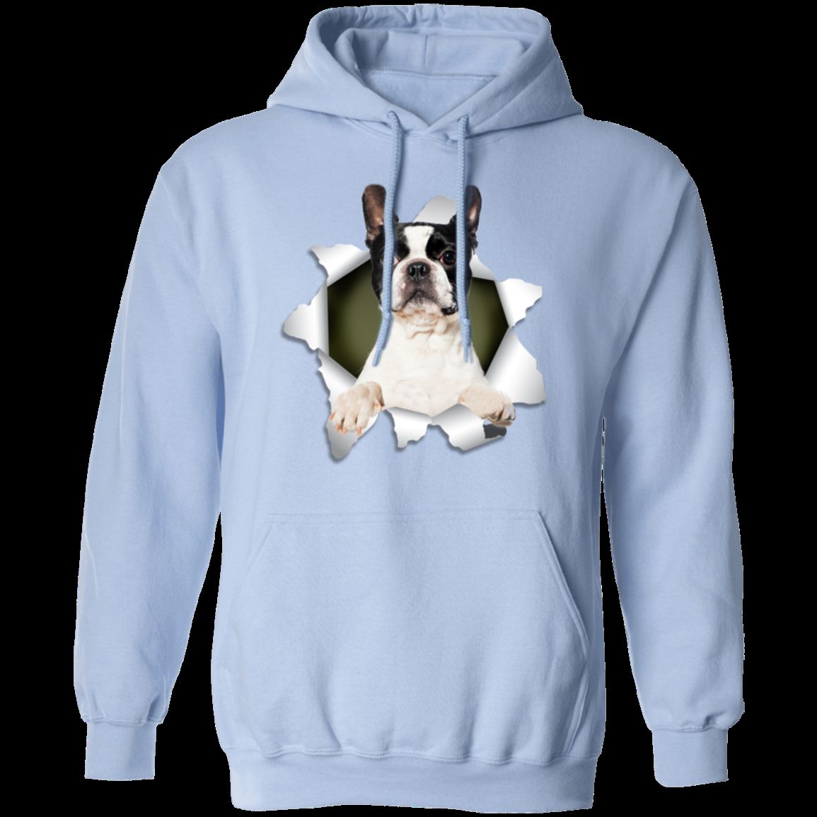 BOSTON TERRIER 3D LADIES Pullover Hoodie - 8 oz
