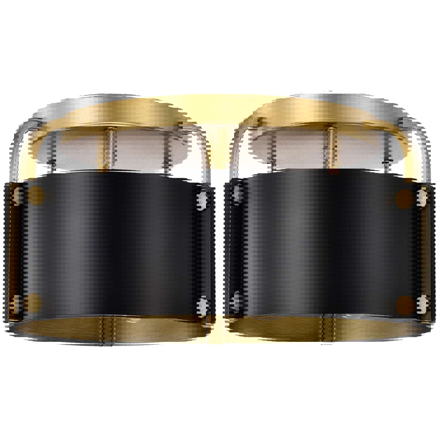 SATCO/NUVO Altos 3 Light Semi Flush 14 Inch Matte Black And Natural Brass Finish Ceiling Light