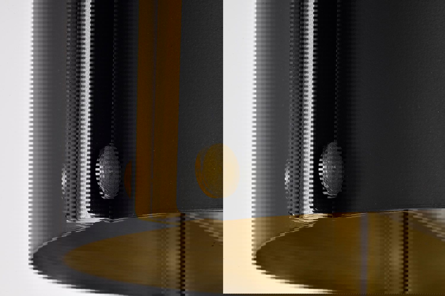 SATCO/NUVO Altos 3 Light Semi Flush 14 Inch Matte Black And Natural Brass Finish Ceiling Light