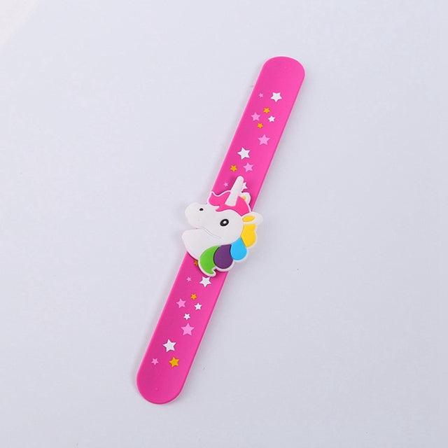Colorful Unicorn Wristband Slap Bracelet for Kids - Star Printed Party Favors