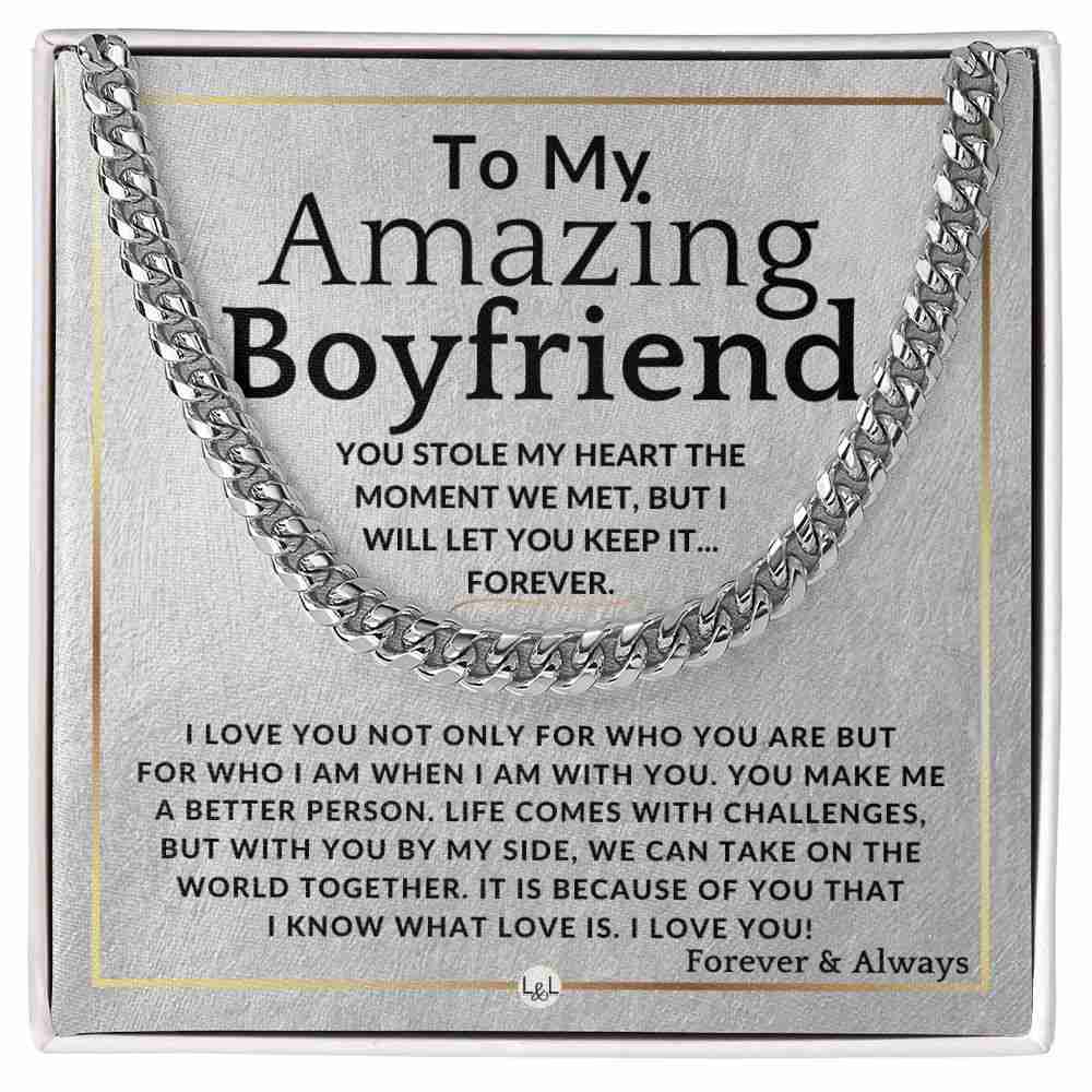 To My Boyfriend - You Stole My Heart - Romantic Gift for Him