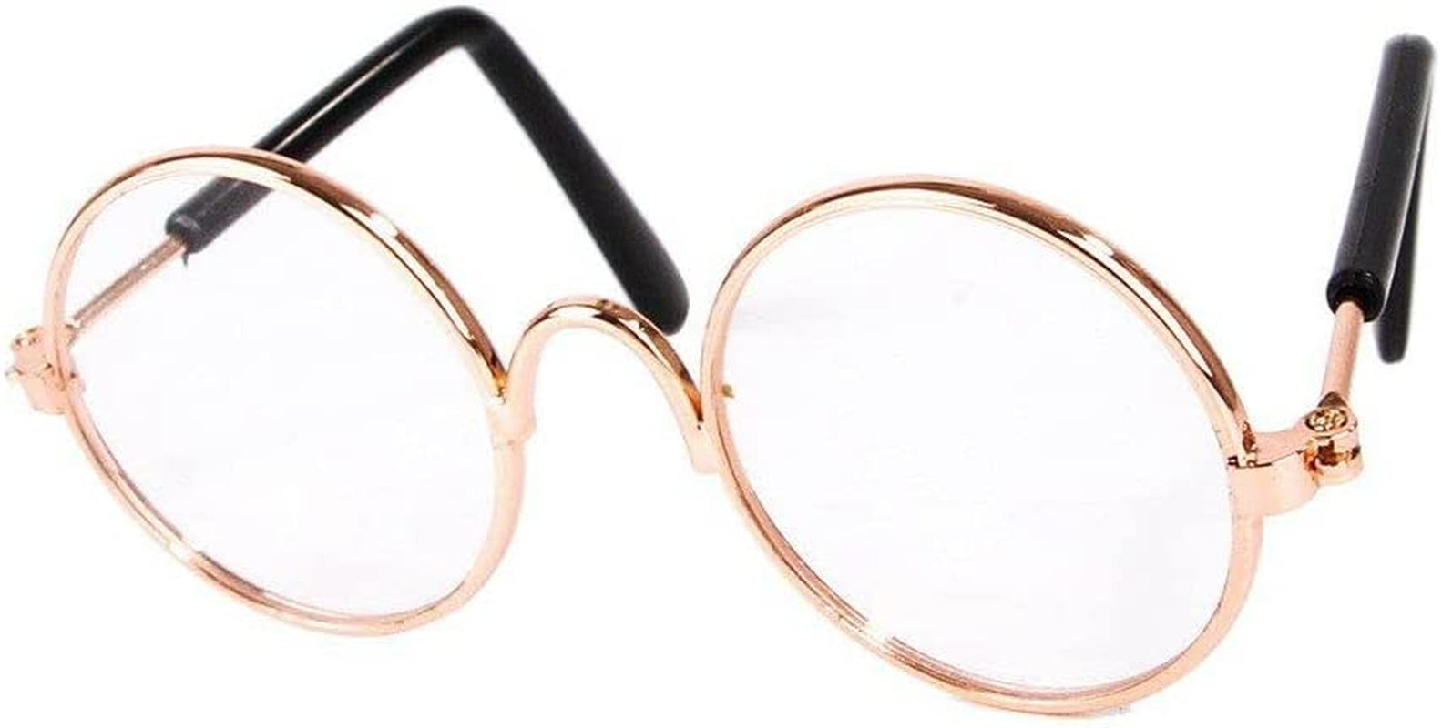 Round Pet Cat Glasses Lovely Sunglasses for Small to Medium Pets with Punk Style (Pink)