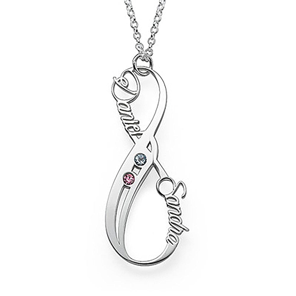 Custom Text Heterosexual Necklace Personalized Silver Name Necklace Jewelry Design for Mother's Day Gift