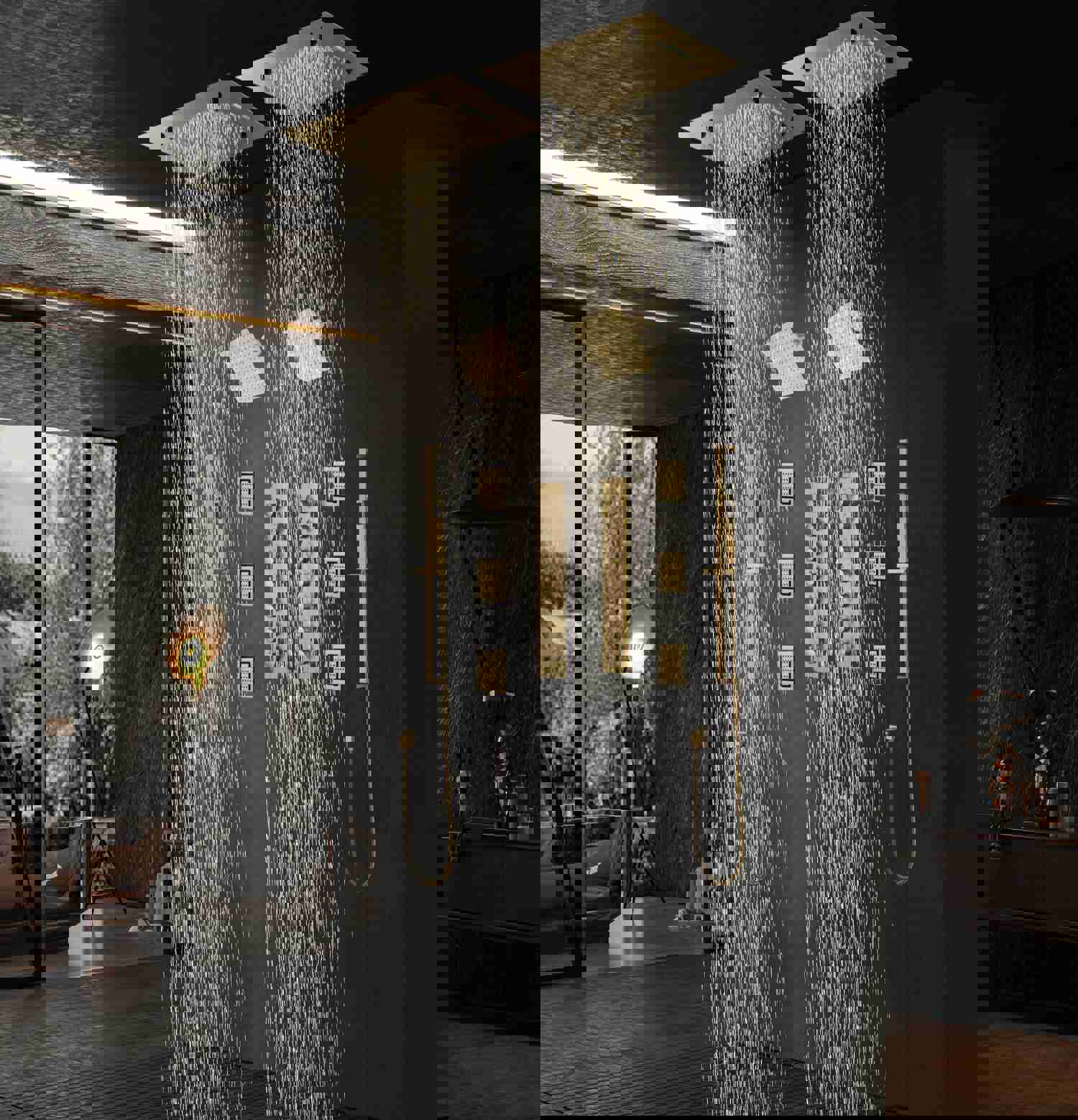 ENCORE | COMPLETE LUXURY DUAL SHOWERHEAD LED MUSIC SHOWER SYSTEM