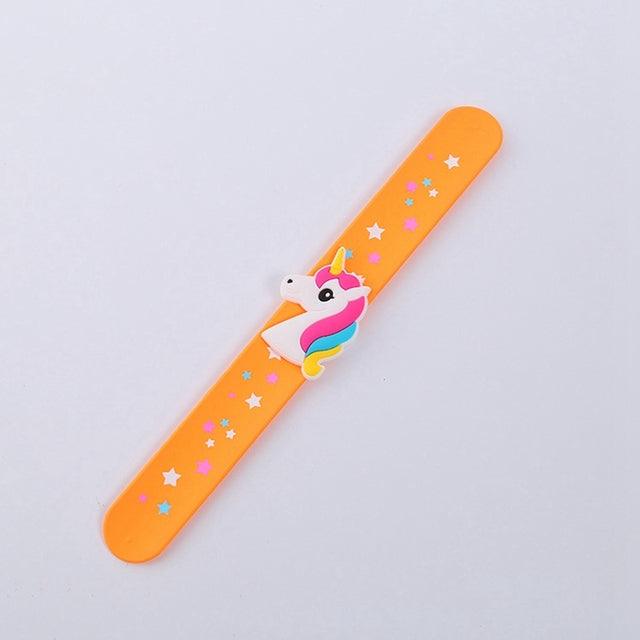 Colorful Unicorn Wristband Slap Bracelet for Kids - Star Printed Party Favors