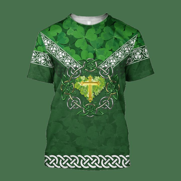 Premium Christian Jesus Easter St Patricks Day 3D All Over Printed Unisex Shirts Hoodie