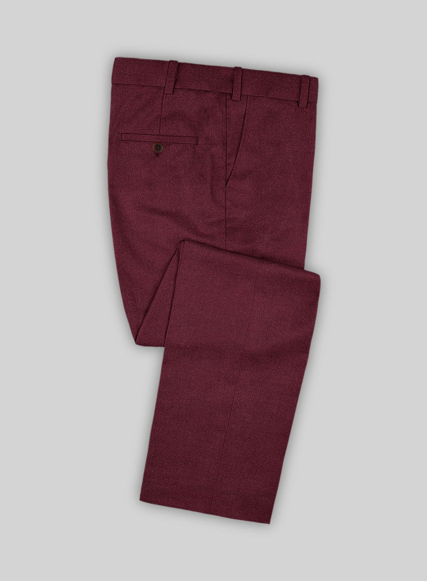Italian Turna Wine Flannel Suit