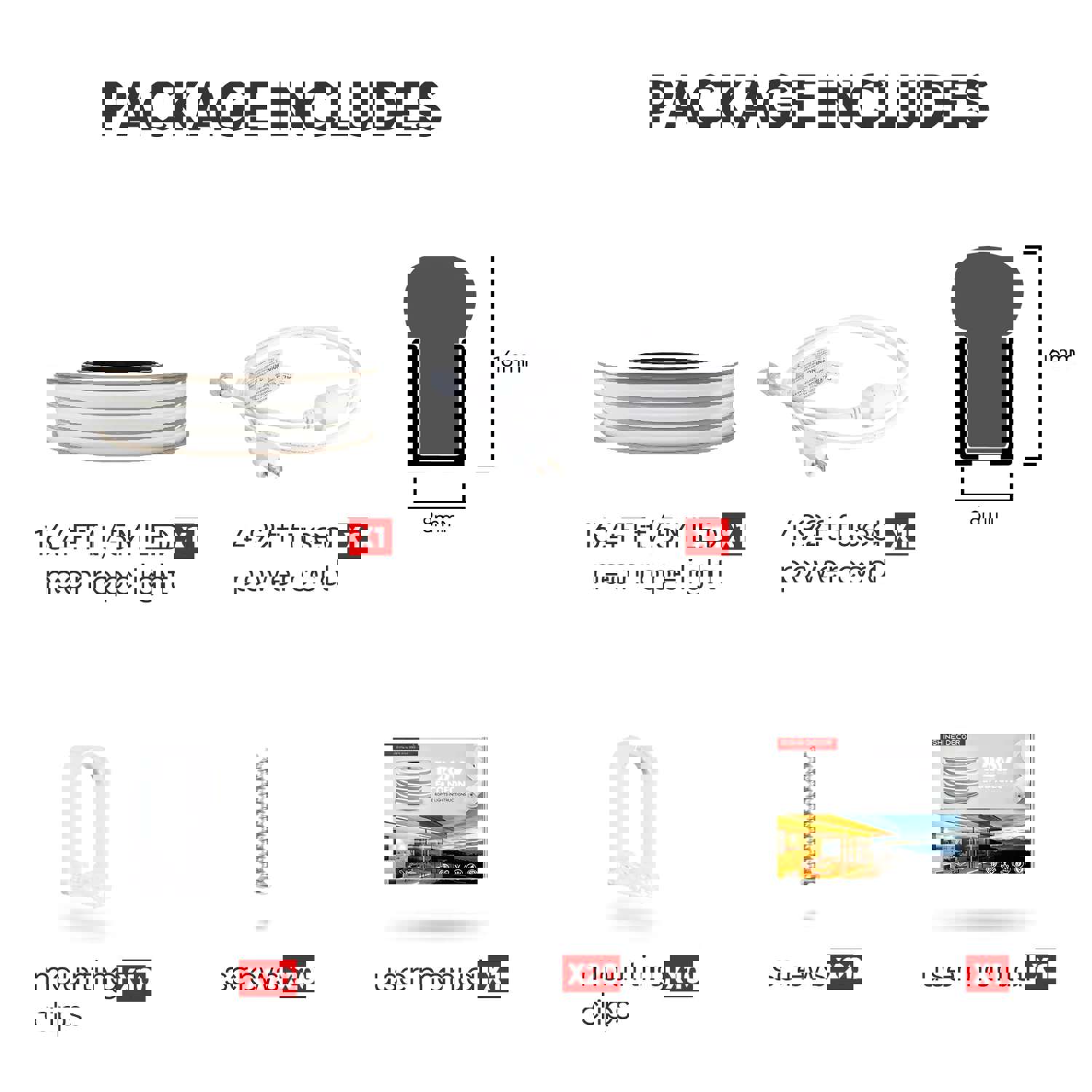 Blue LED Neon Light - 110V, 6W/Meter, 241LM/Watt, Energy Efficient LED Rope Lights - ETL Listed