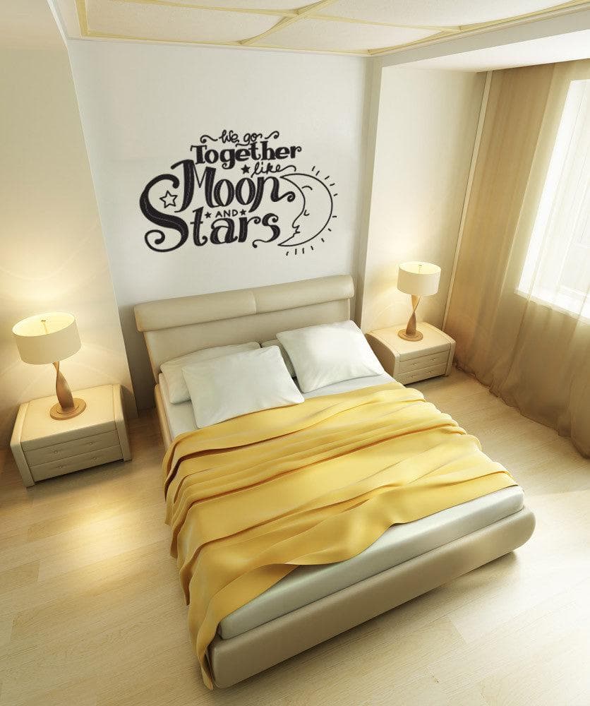 Vinyl Wall Decal Sticker Moon and Stars #OS_DC595 - Removable & Easy to Apply
