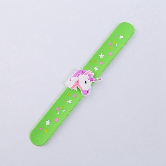 Colorful Unicorn Wristband Slap Bracelet for Kids - Star Printed Party Favors
