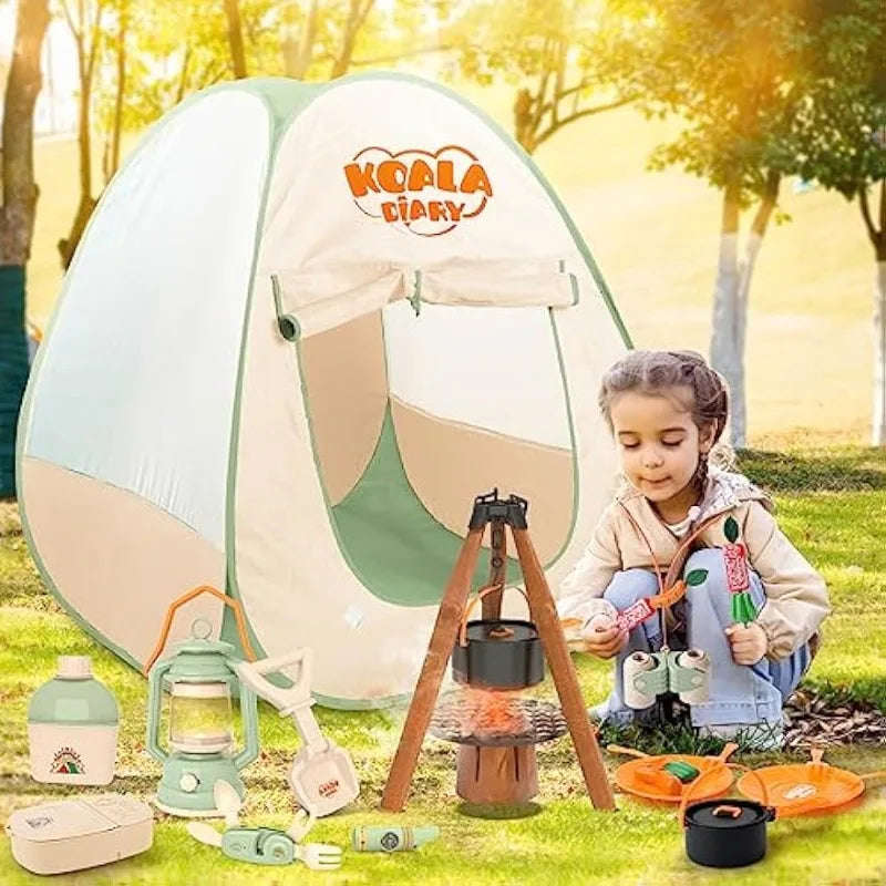Kids Camping Set Outdoor Explorer Kit - Bug Catcher, Pop Up Tent & Camping Gear for Young Adventurers