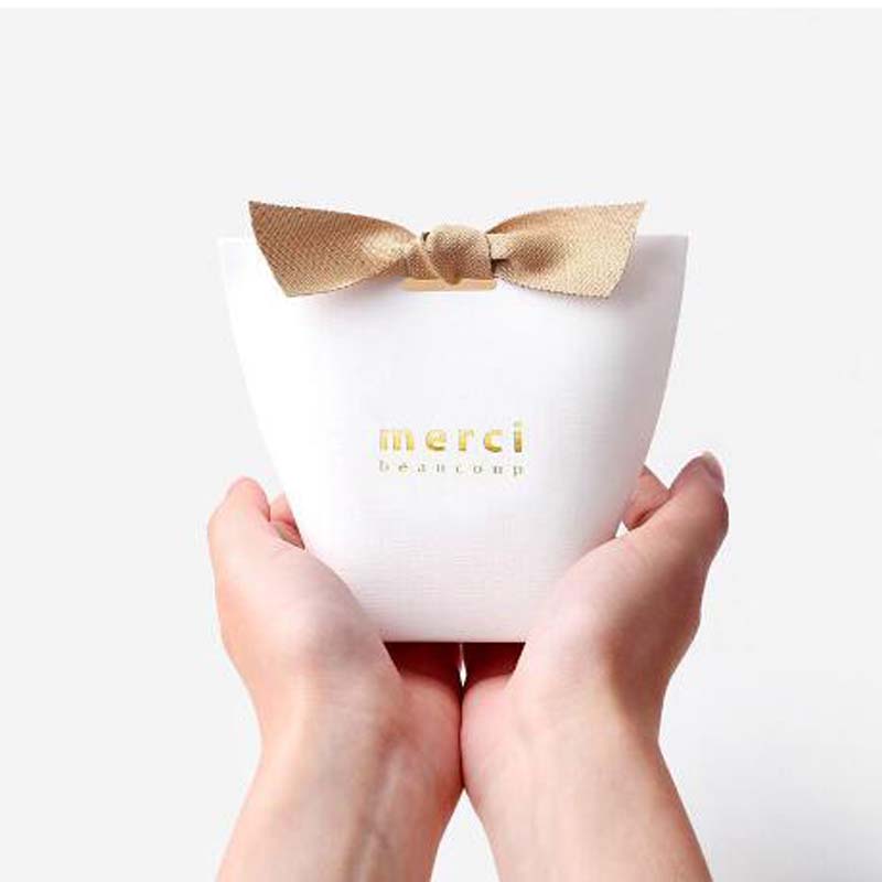 50 PCS French Style Merci Beaucoup Wedding Candy Gift Boxes - Elegant Thank You Favors