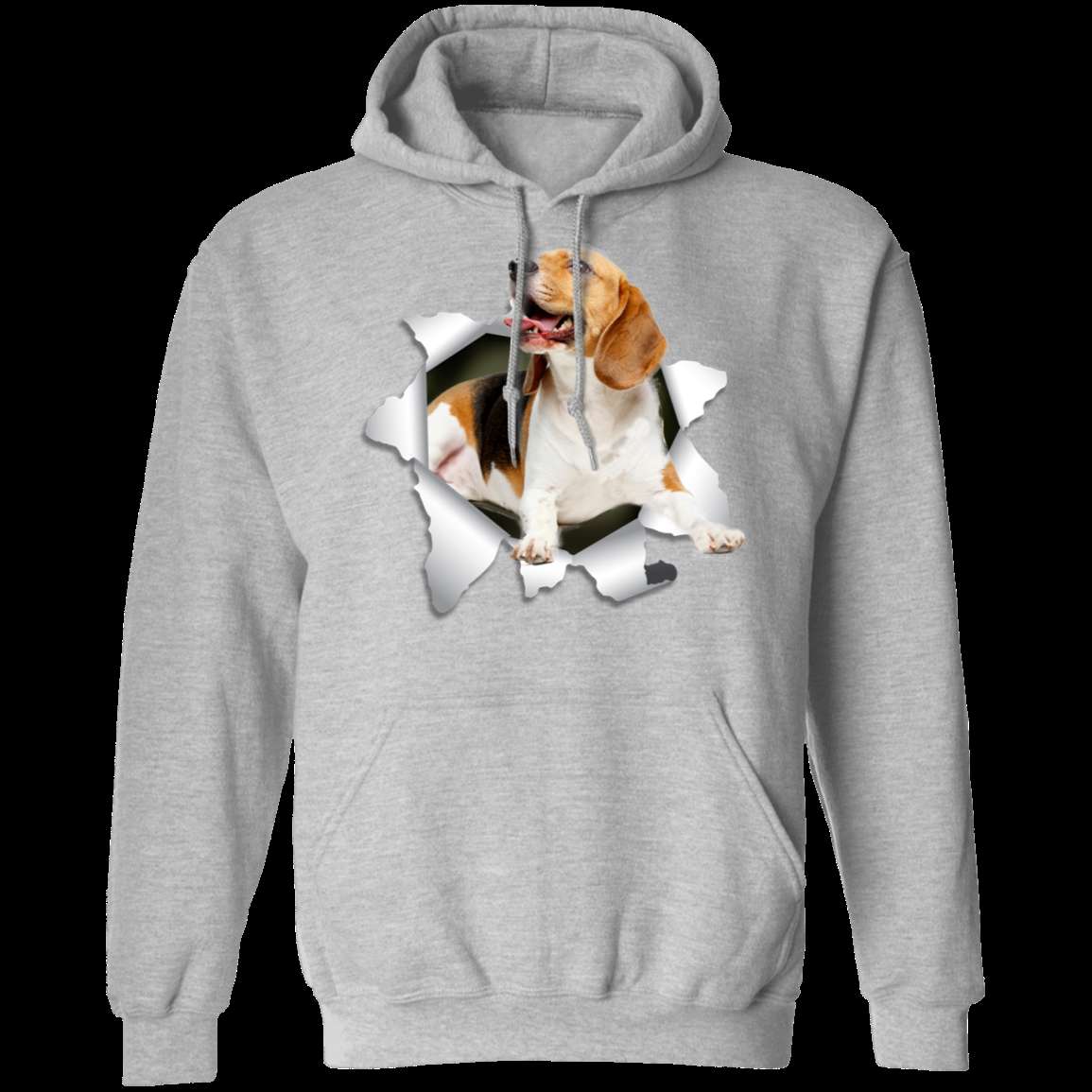 BEAGLE 3D LADIES Pullover Hoodie - 8 oz, Unisex Sizing, Digital Print
