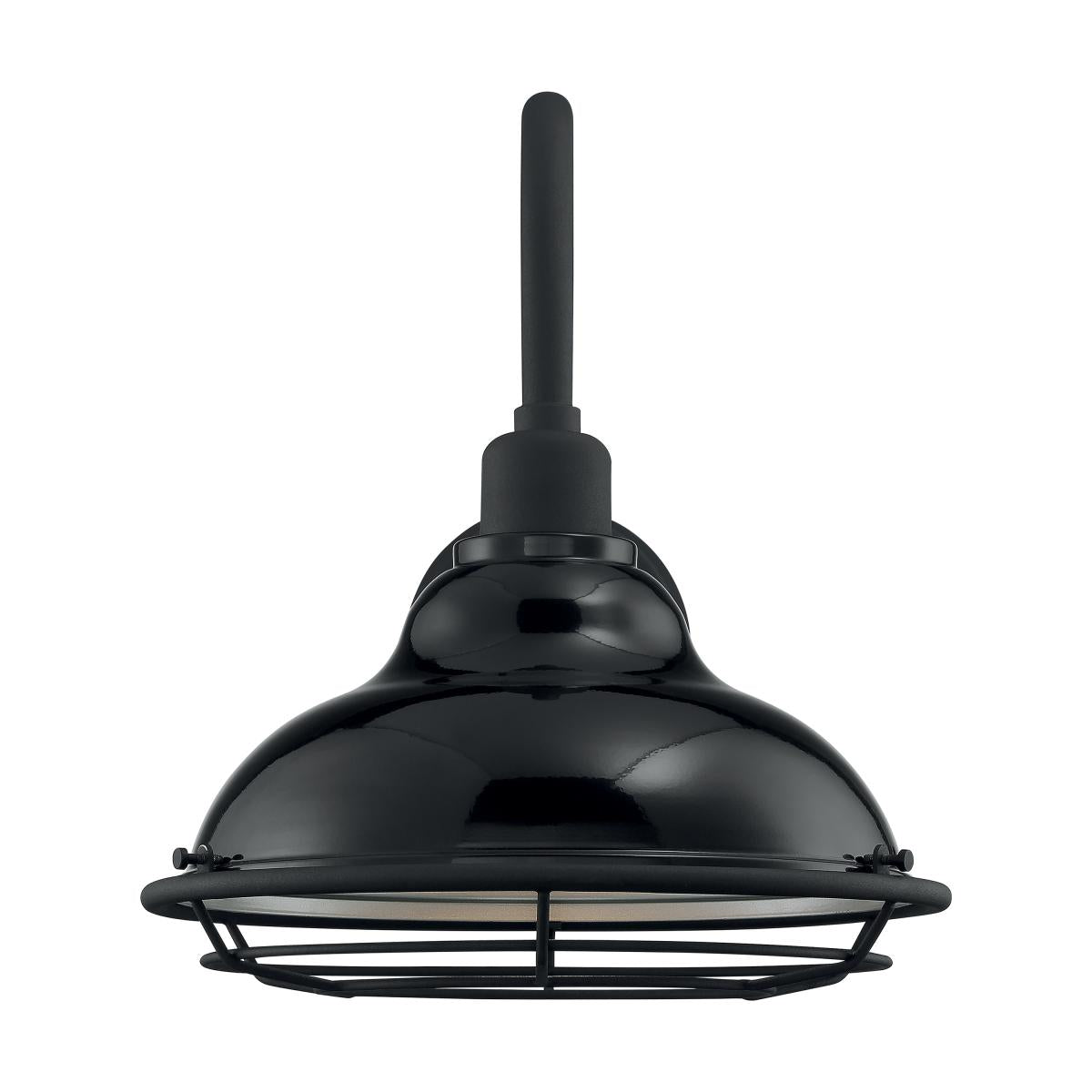 60-7002 NEWBRIDGE 1LT LG OUTDOOR WALL Sconce - Black and Silver Finish