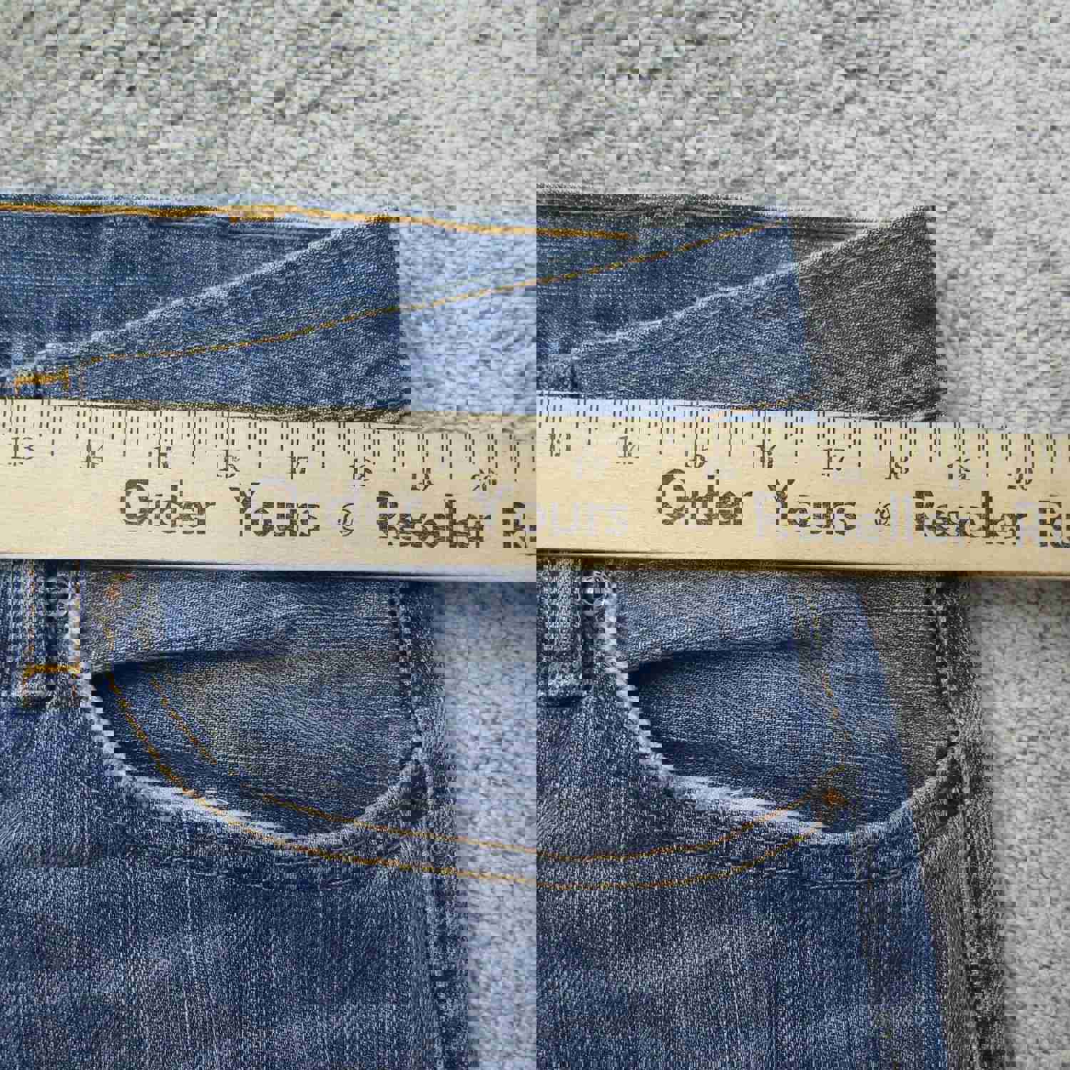 Levis 505 Jeans Mens W38XL32 Blue Denim Stretch Straight Leg Mid Rise Outdoor