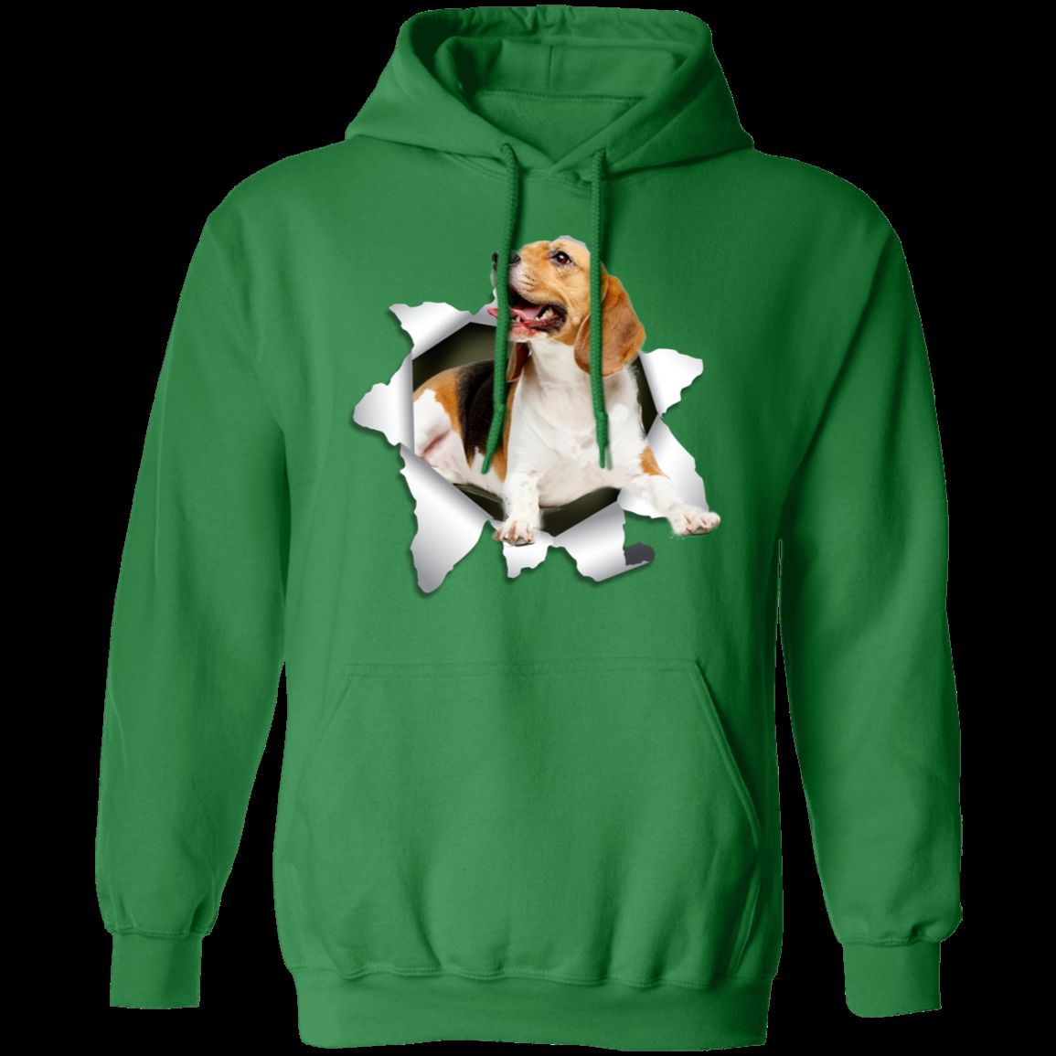 BEAGLE 3D LADIES Pullover Hoodie - 8 oz, Unisex Sizing, Digital Print