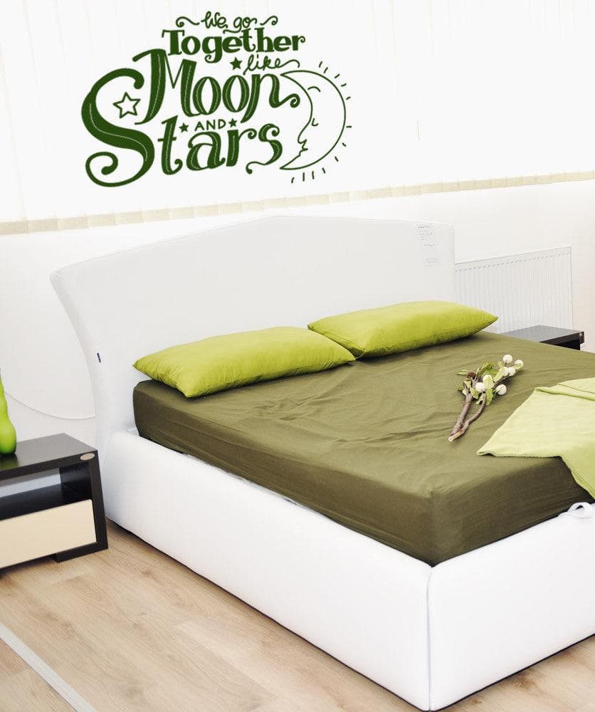 Vinyl Wall Decal Sticker Moon and Stars #OS_DC595 - Removable & Easy to Apply