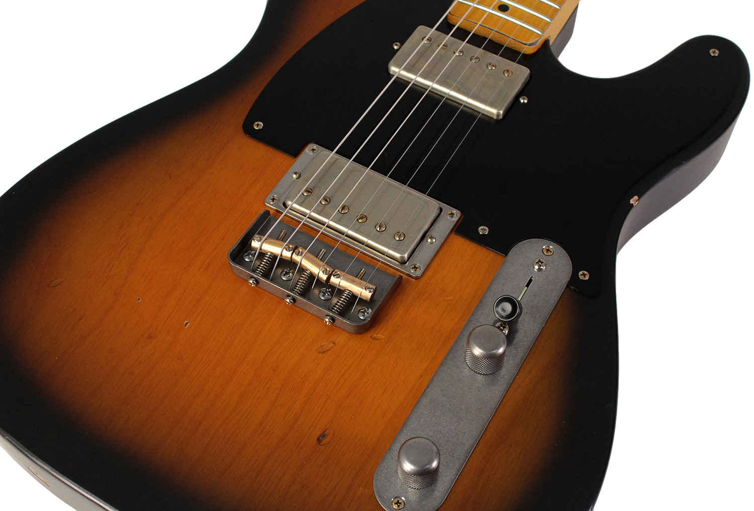 Nash T-2HB Guitar with Lollar Imperials, 2 Tone Sunburst, Light Aging