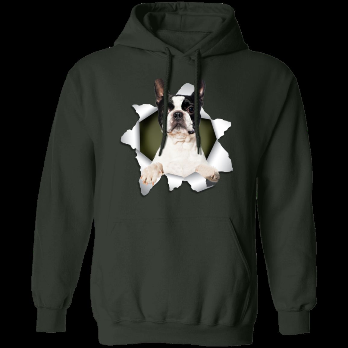BOSTON TERRIER 3D LADIES Pullover Hoodie - 8 oz
