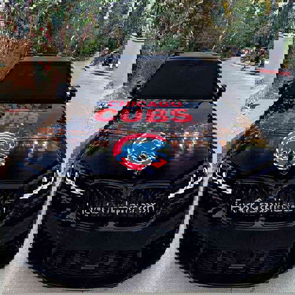 Chicago Cubs Itasha Car Vinyl Hood Wrap Decal Sticker