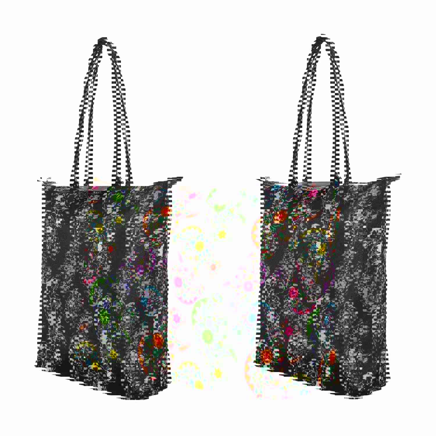 Neon Floral Bears Single-Shoulder Lady Handbag