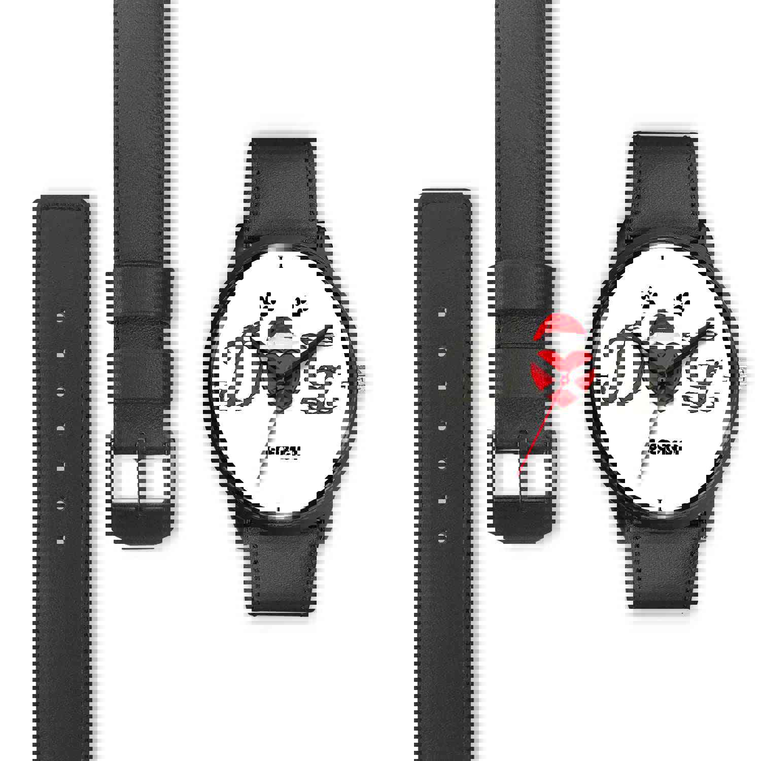 Dog Georgia Print Christmas Special Wrist Watch