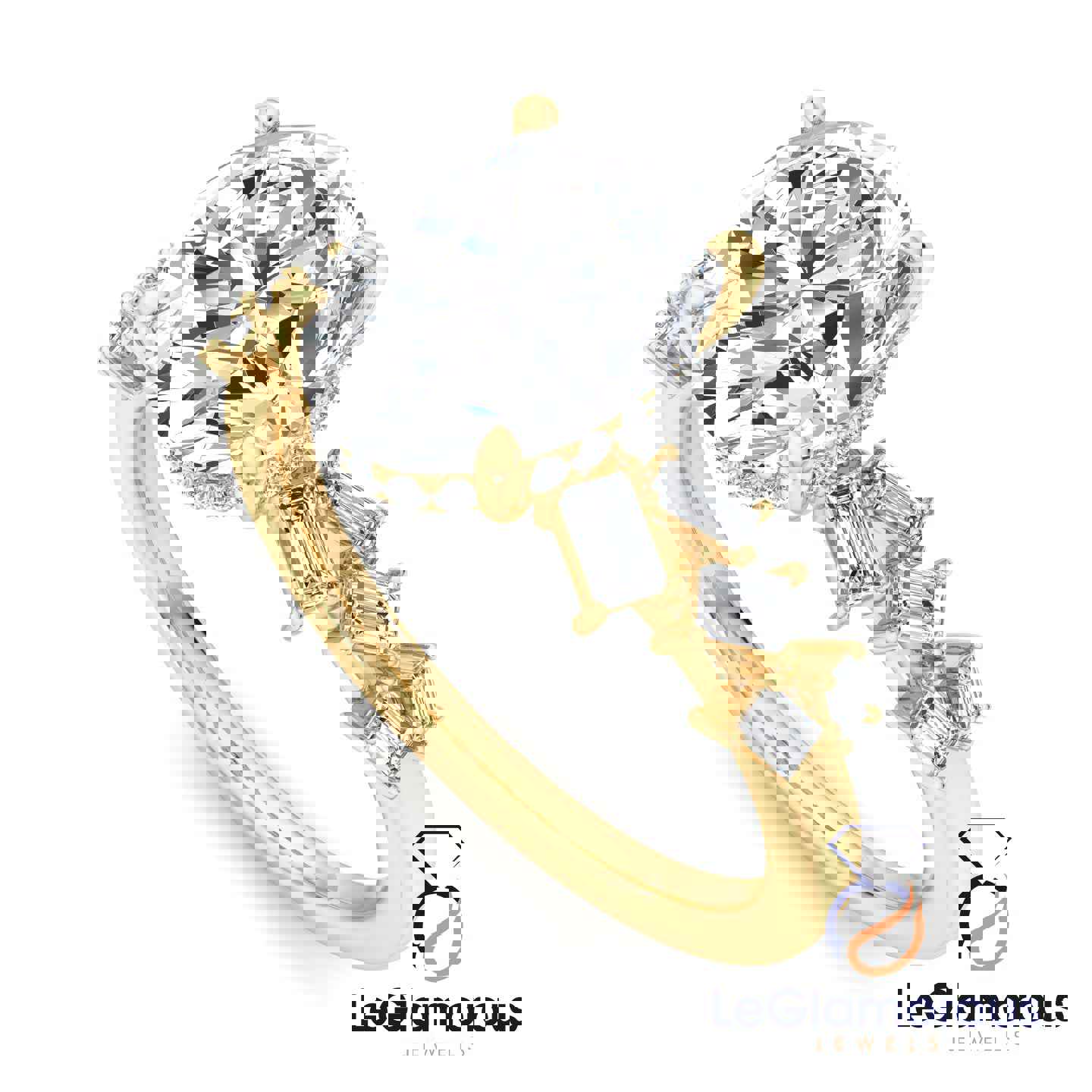 Oval Cut Hidden Halo Pave Style Lab Grown Diamond Engagement Ring